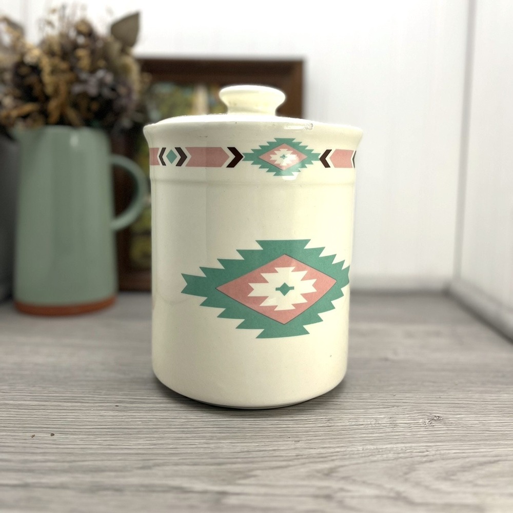 Southwest Aztec Kitchen Decor: Meiwa Ceramic Canister